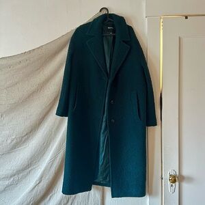 Madewell Alonzo Coat in Green Boucle - Size M